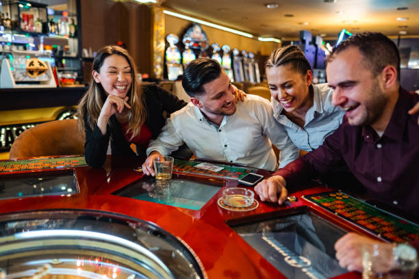 Live blackjack studio Live blackjack table with dealer and cards on screen