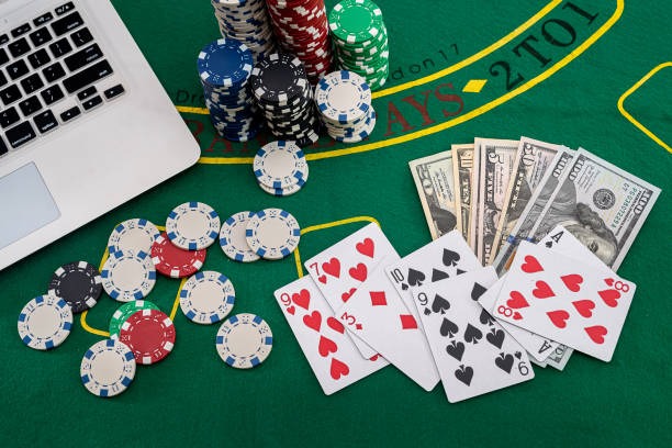 Baccarat gameplay Baccarat table with player and banker cards visible